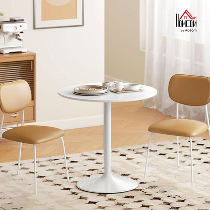Ronde Eettafel – Keukentafel – Bistrotafel – Bartafel – Koffietafel – Compact Ontwerp Ø80 cm – Stevig MDF Tafelblad