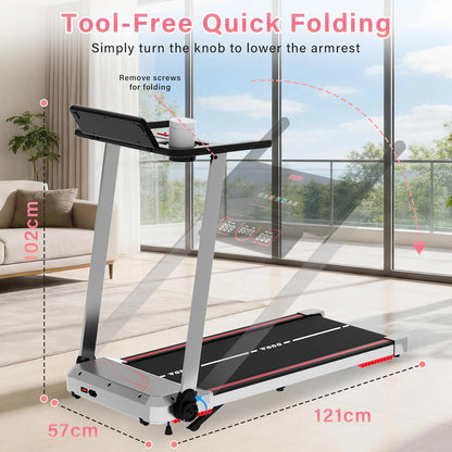 Loopband – Inklapbare Loopband – Hardloopband – Treadmill – Walking Pad – 12 Programma’s & Hartslagmeter – Draadloos Opladen & 10% Handmatige Helling