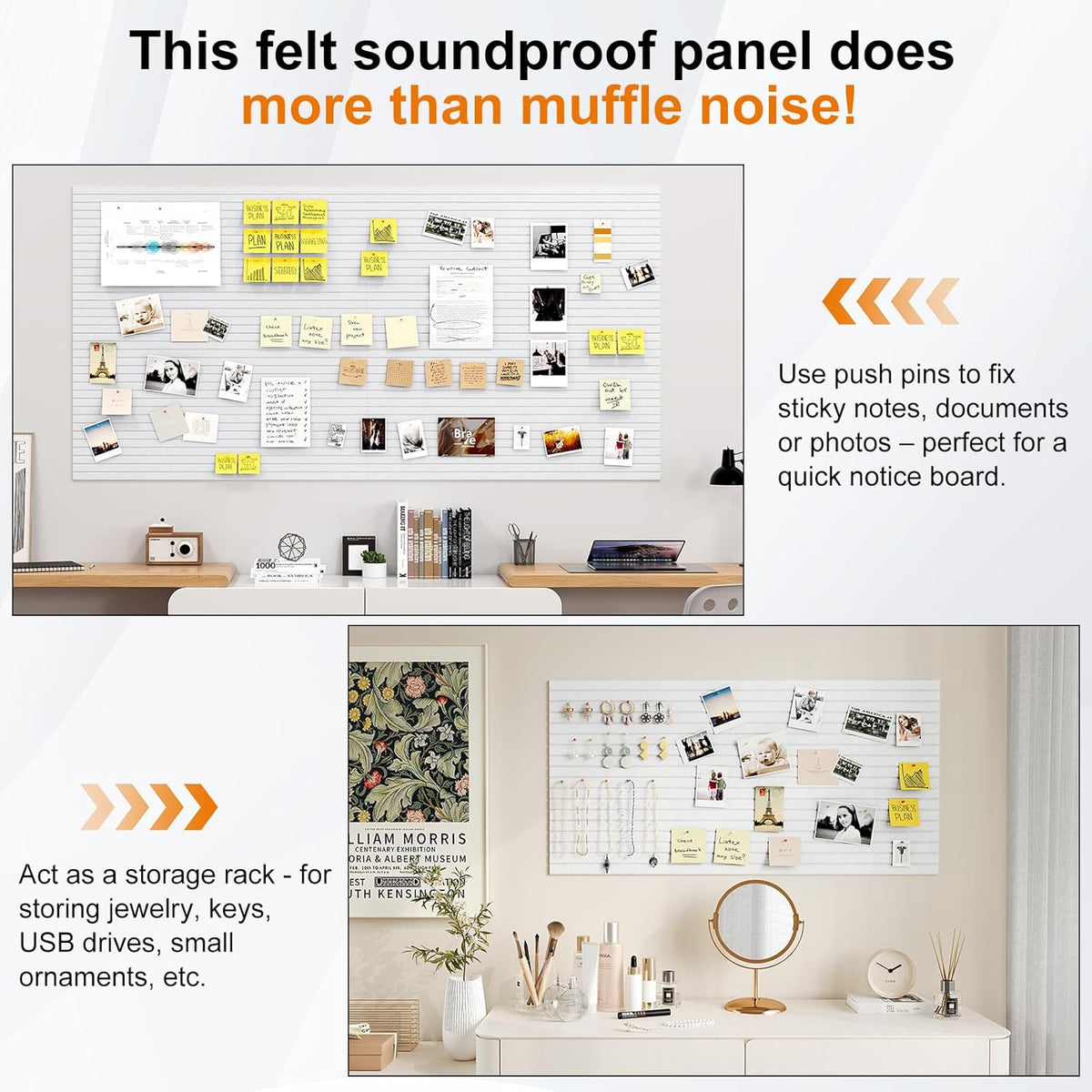 4 stuks akoestische panelen, 120x60 decoratieve geluiddichte wandpanelen, grote zelfklevende geluidsabsorberende panelen voor kantoor, thuisbioscoop, studio, wit