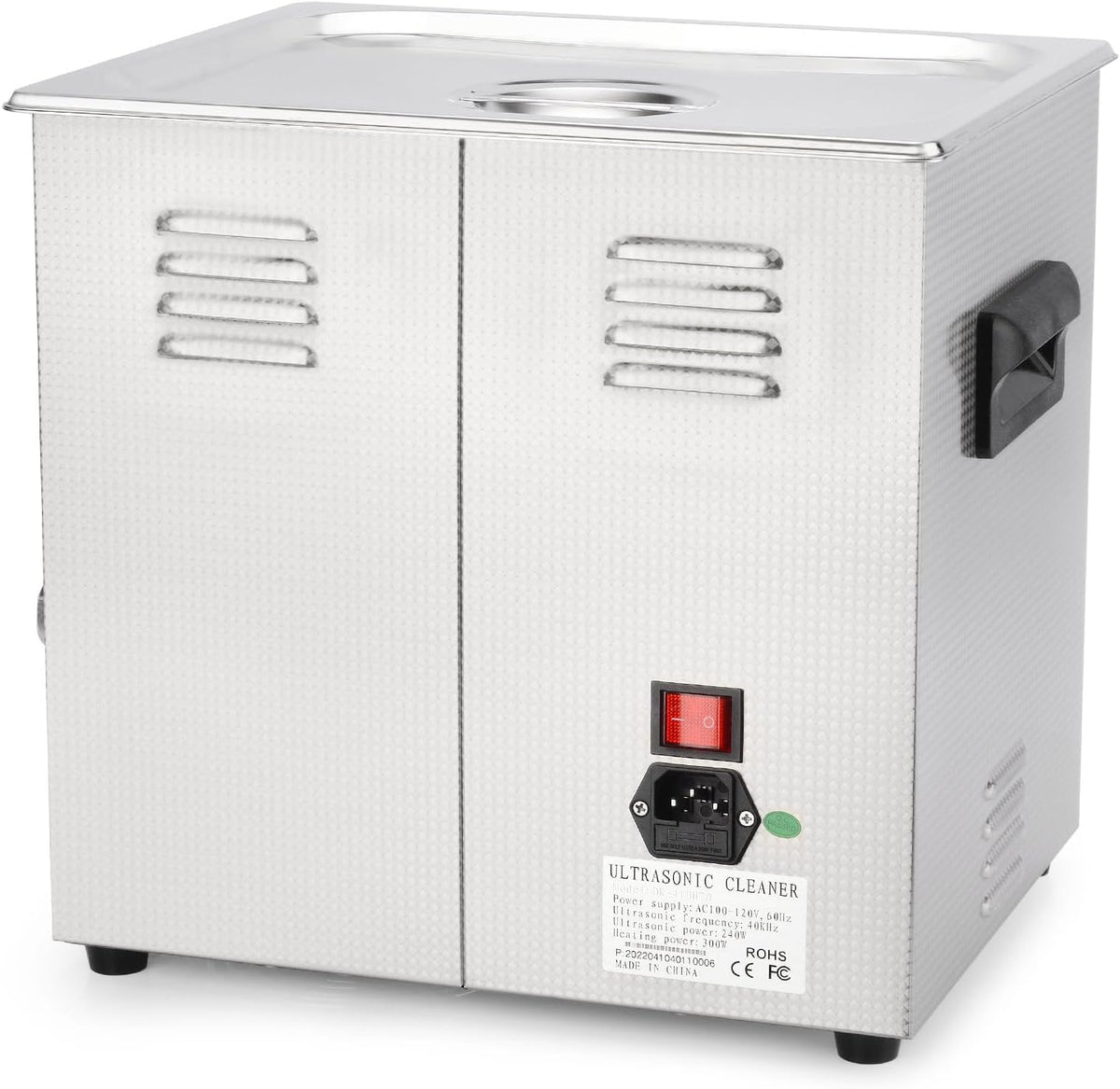 stonylab Ultrasone Reiniger, Professioneel Alle Doeleinden Roestvrij Staal Ultrasonic Cleaner met Digitale Displaytimer en Warmteregeling voor laboratorium 220V, 10 L