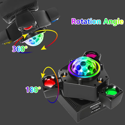 150 W Bewegingskop Stage Lichtstraal LED RGBW DMX512 scènes beweging hoofdlicht, geluidsgeactiveerd, podiumlicht, discolamp met afstandsbediening, feestlicht voor DJ bar, verjaardag, discobruiloft