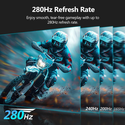 Z-Edge Wit Gebogen Gaming PC-scherm 27'' 280 Hz (DP), 240 Hz (HDMI), 1ms, FHD, FreeSync, Witte Gamingmonitor 16:9, Verstelbare helling, 1500R, 2×HDMI2.0 & 2×DP1.2, 178° Kijkhoek(HDMI-kabel inbegrepen)
