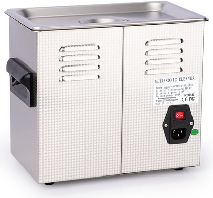 stonylab Ultrasone Reiniger, Professioneel Alle Doeleinden Roestvrij Staal Ultrasonic Cleaner met Digitale Displaytimer en Warmteregeling voor laboratorium 220V, 3,2 L