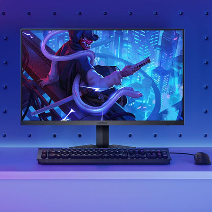 KOORUI 27 inch Gaming Monitor, PC Screen 240Hz, FHD, 1ms, Adaptive Sync (1920 x 1080p, DCI-P3 90%, SRGB 100%, HDMI, DisplayPort, VESA 75x75) - QUORE