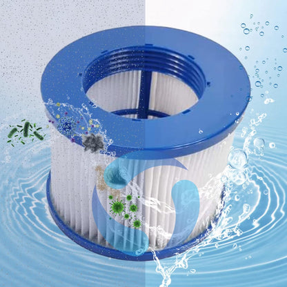 Filterpatronen voor opblaasbare spa, filterpatroon, whirlpool voor spa-accessoires, Clever Spa filter 75 x 100 mm hoogte 75 mm whirlpool filterpatroon zwembad filter lamellenfilter (6 stuks)