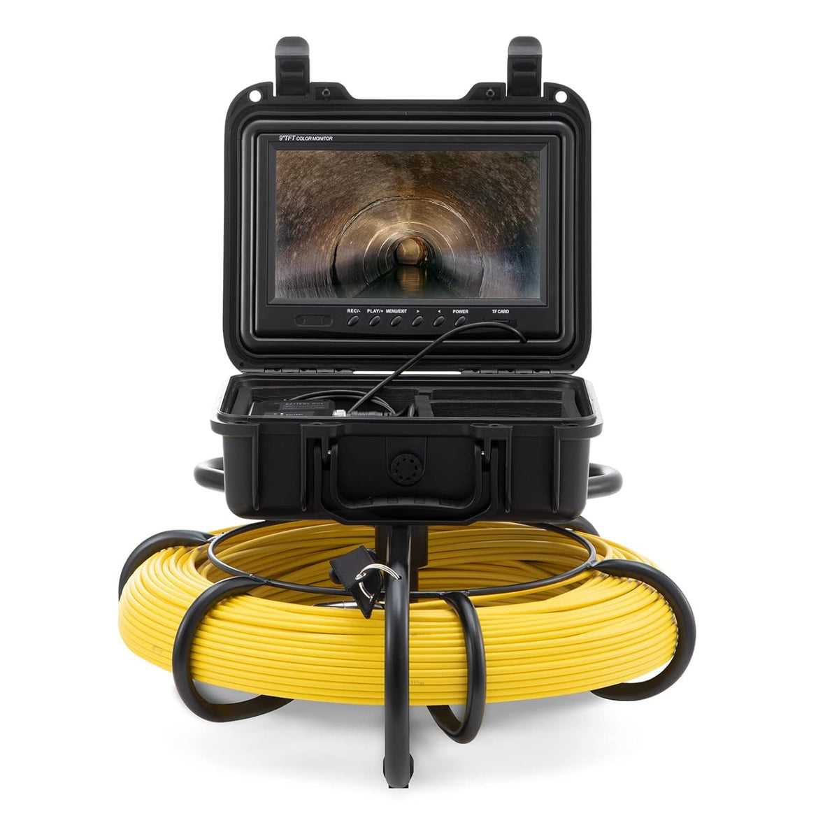 VEVOR Inspectiecamera, 91,5 m, 720p kanaalcamera, 130 graden, endoscoopcamera, 12 V, 4500 mAh lithium batterij, 6 uur, buisinspectiecamera, IP68, voor afvalwaterkanalen, afvalwatersystemen, afvoeren