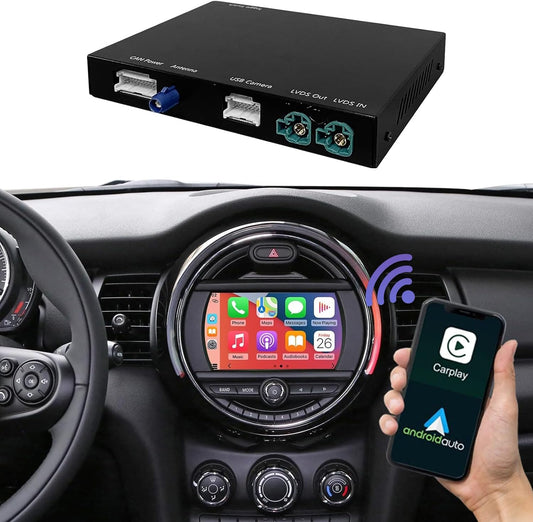 CarPlay Retrofit Kit – Draadloze CarPlay Adapter – Android Auto Interface – Multimedia Upgrade – Auto Smartphone Integratie – Eenvoudige Installatie Zonder Schermvervanging – Originele Bediening Met Knoppen