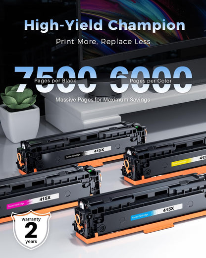 Kuva Toner Set – Compatible Toners – Laserjet Toner – Cartridge Set – Printer Toner – Met Chip – Hoge Paginaopbrengst Tot 7500 Zwart & 6000 Kleur