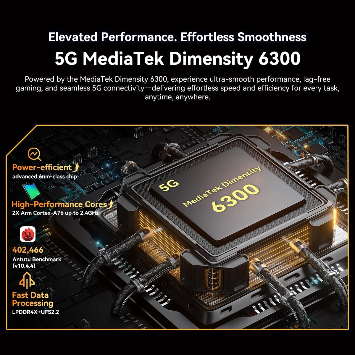 Blackview BL7000 AI 5G Rugged Smartphone Android 15, 24GB + 256GB/2TB robuuste telefoon, 6,78 inch FHD+ 2,4 K onverwoestbare telefoon, 50 MP AI camera, 7500 mAh, 4G, NFC, OTG, GPS, FM, 3 kaartvakken