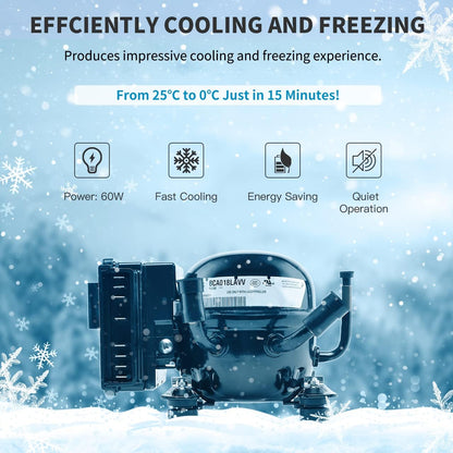 Alpicool CX30 elektrische compressor Koelbox/vriesbox, 30L Mini koelkast 12/24 V en 230 V, Autokoelkast voor auto, vrachtwagen, camping met stopcontact en USB-poort