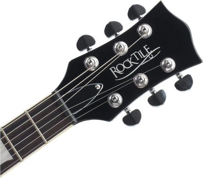 Rocktile Pro HB100-SB E-gitaar (Halvresonantie/Hollowbody body, 2 Humbucker, palissander toets, esdoorn hals, mensuur: 65 cm, zadelbreedte: 43 mm) Sunburst