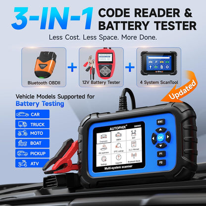 AUTOPHIX OBD2 Scanner Batterij tester 2 in 1