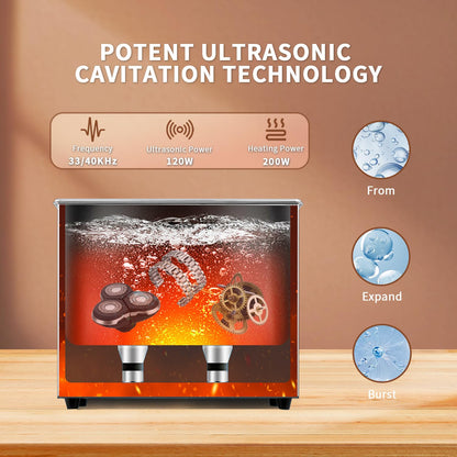 Ultrasoon Reinigingsapparaat – Ultrasone Cleaner – Sieradenreiniger – Brillenreiniger – Muntenreiniger – 4 Liter – Roestvrijstalen Binnenbad SUS304 – 120W Ultrasoon Met Verwarming