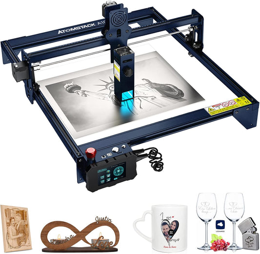 Lasergraveermachine Voor Hout, Metaal En Glas – Graveermachine – Lasergraveerder – Laser Snijmachine – Laser Cutter – 10-11 W Optisch Vermogen – Offline Touch-Bedieningspaneel