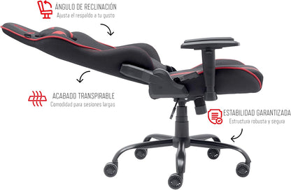 NEWSKILL Kitsune V2 Gamingstoel, rood, ademende stof