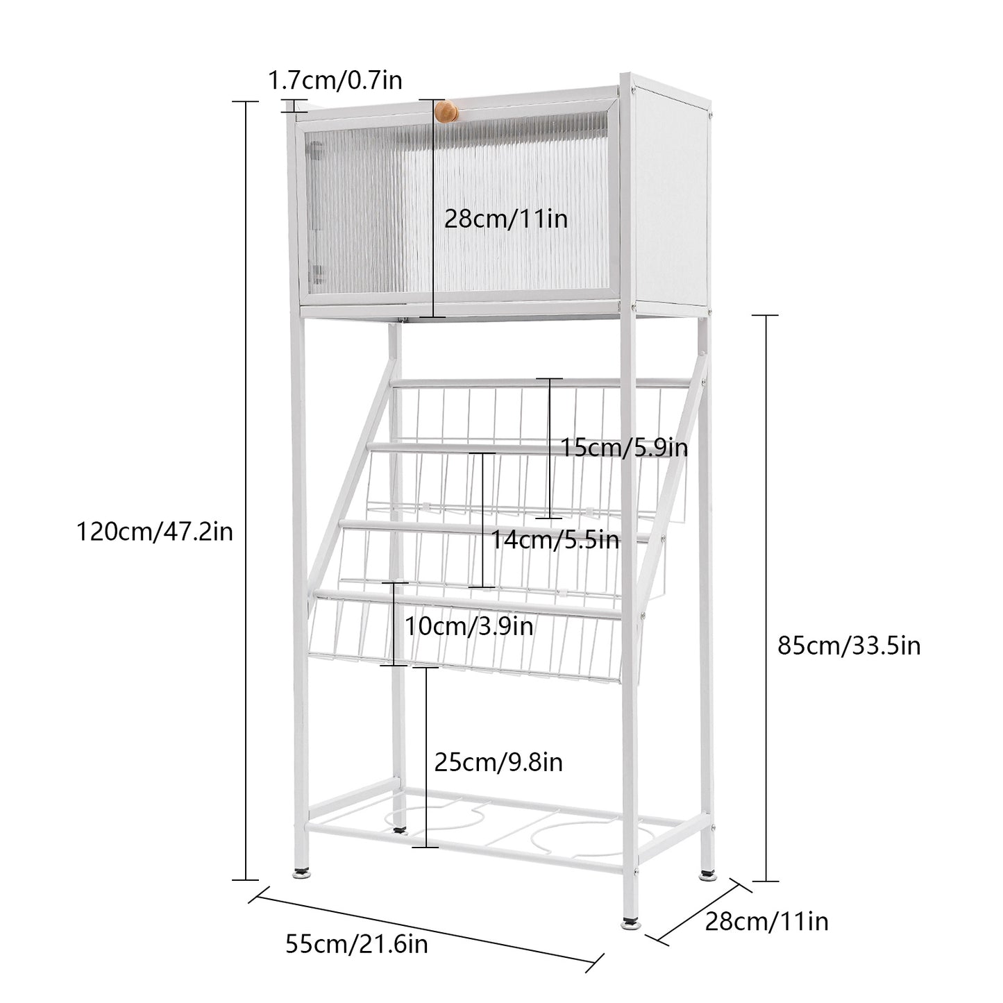 Boekenkast – Boekenrek – Opbergkast – Vakkenkast – Stellingkast – Compact 55x28x120 cm – Hoogwaardig Houten Materiaal
