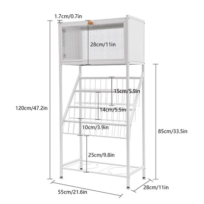 Boekenkast – Boekenrek – Opbergkast – Vakkenkast – Stellingkast – Compact 55x28x120 cm – Hoogwaardig Houten Materiaal