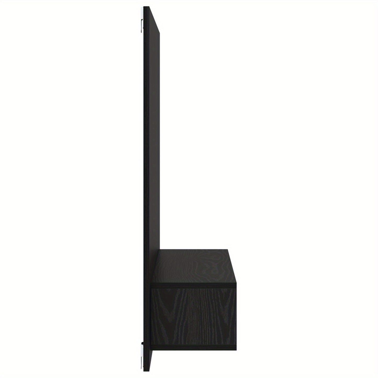 TOMSHOO TV Cabinet, Entertainment cabinet, Wall TV Cabinet Black oak 120 x 23.5 x 90cm Engineered Wood, Entertainment Center, Television and media furniture