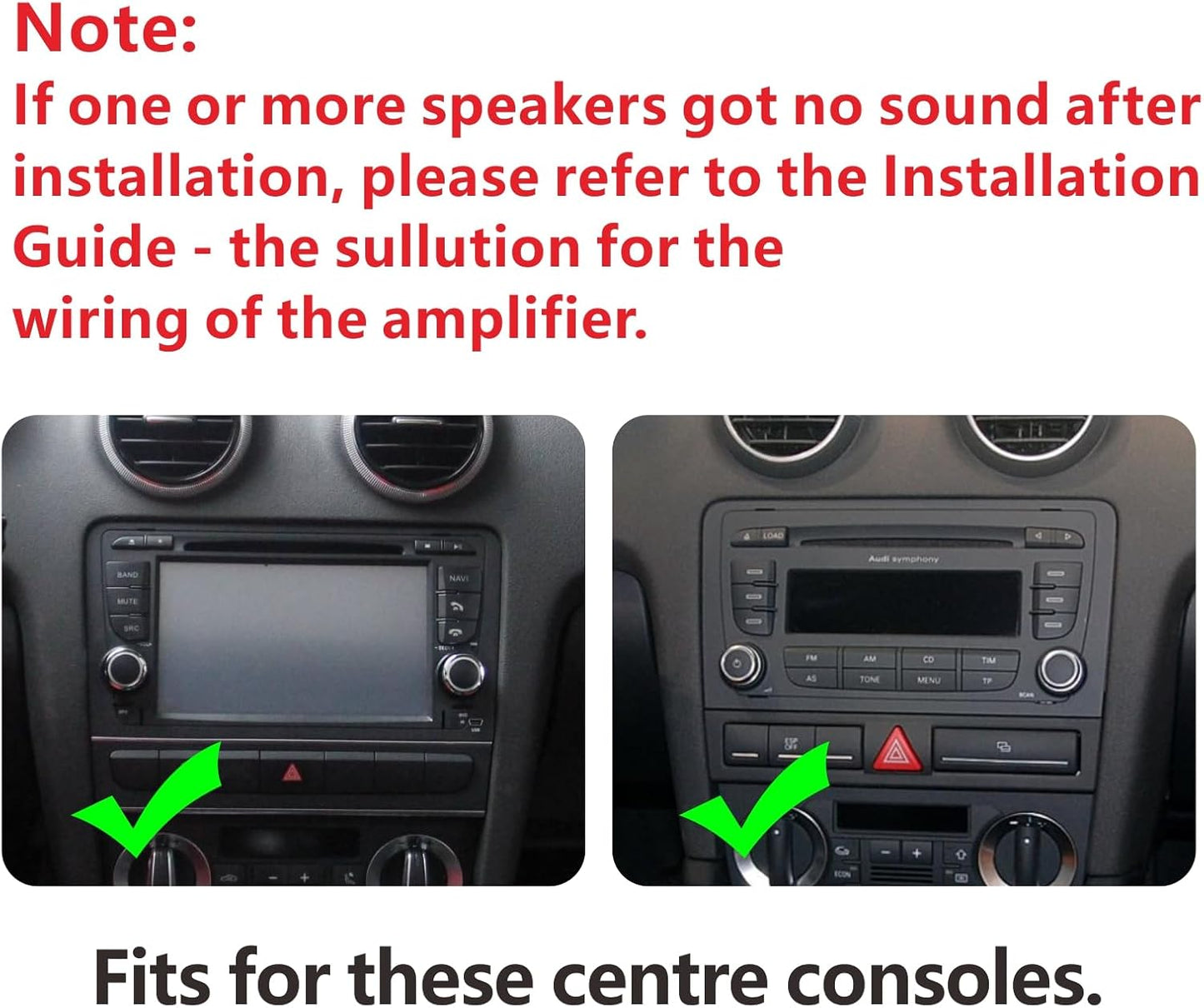 Auto Stereo voor Audi A3 S3 RS3 2003-2012 7 inch Touch Screen Car Radio Compatibel systeem met draadloze Carplay Android Auto, ontvanger AM/FM/Bluetooth/USB