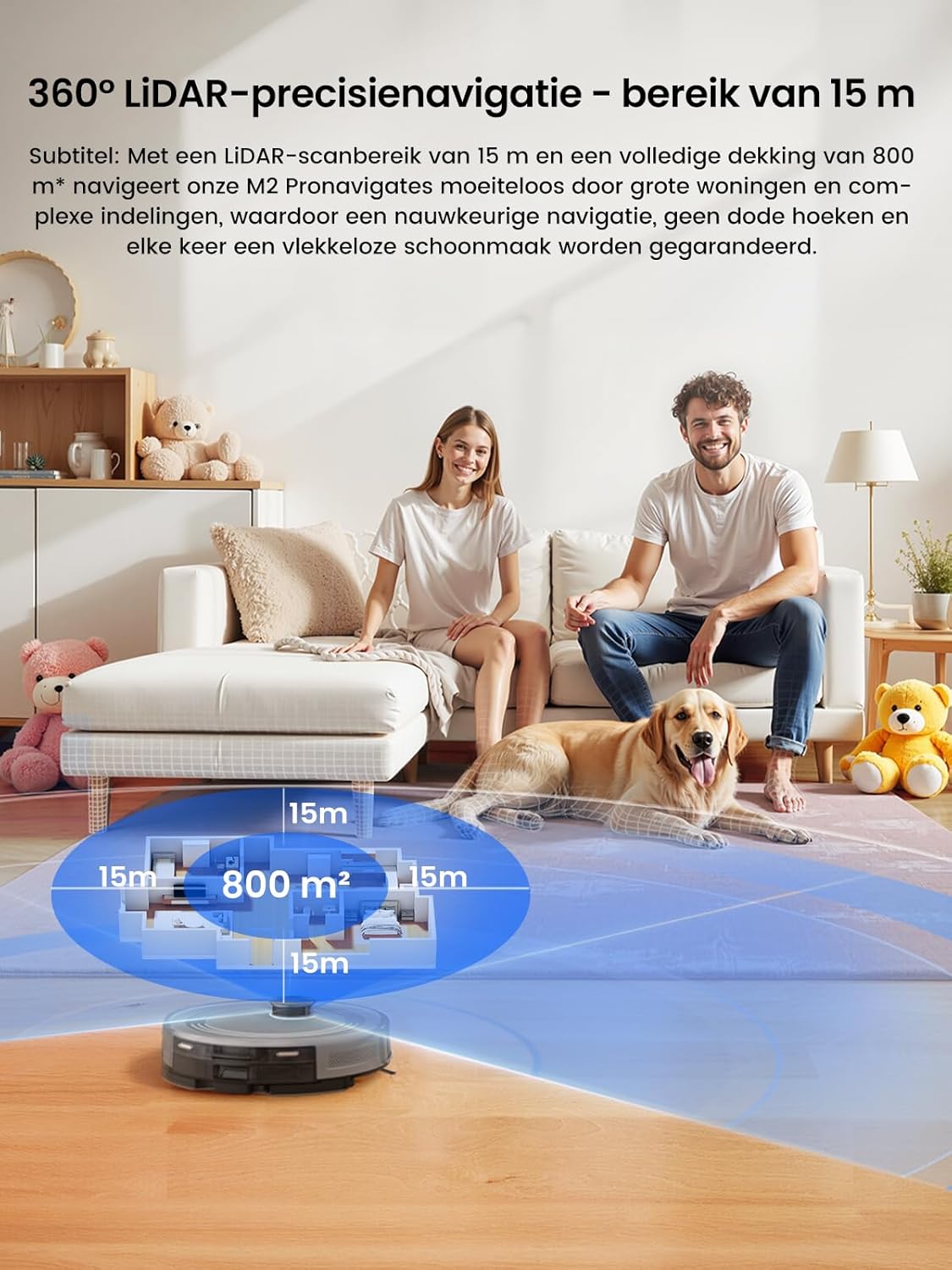 Robotstofzuiger – Robotstofzuiger met dweilfunctie – Automatische stofzuiger – Slimme vloerreiniger – Stofzuigrobot – 6000 Pa Zuigkracht – Automatisch Afvoerstation 90 Dagen