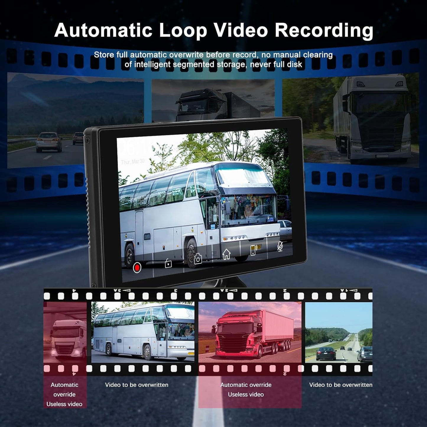 Apple CarPlay & Android Auto draagbare autoradio draadloze digitale media-ontvanger, navigatieapparaat voor auto met 4K Bluetooth-frontcamera/FM-zender/spraakbesturing/Google/GPS/AUX