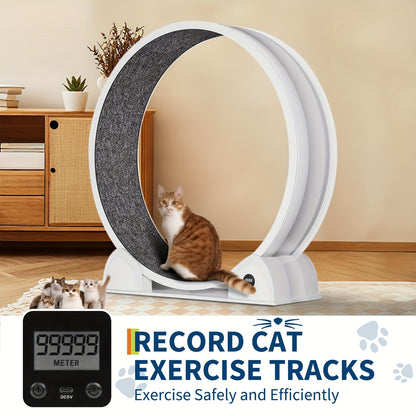 Kattenrad – Kattenloopwiel – Looprad Voor Katten – Huisdieren Rad – Binnen Speelrad – Extra Groot 114,3 cm – Stil En Met Ingebouwde Pedometer – Robuust ABS Materiaal