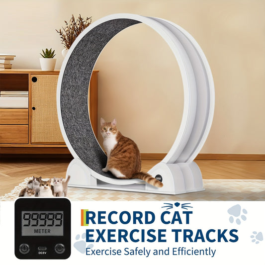 Kattenrad – Kattenloopwiel – Looprad Voor Katten – Huisdieren Rad – Binnen Speelrad – Extra Groot 114,3 cm – Stil En Met Ingebouwde Pedometer – Robuust ABS Materiaal
