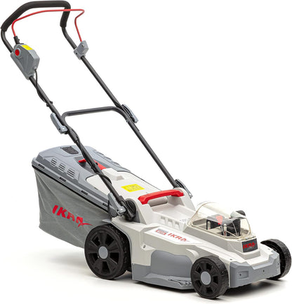 IKRA Accu Grasmaaier Mulchmaaier ICM 2/2037 incl. 2x accu & dubbele snellader, incl. reserve mes