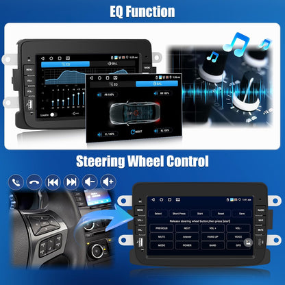Android 15 Autoradio – 7 Inch Touchscreen – Draadloze CarPlay – Android Auto – GPS Navigatie – Bluetooth 5.0 – Inclusief Achteruitrijcamera – 64 GB Opslag