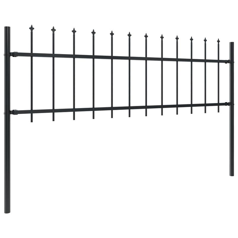 Tuinafscheiding – Metalen Schutting – Tuinscherm – Privacy Scherm – Tuinhek – Stalen Tuinafsluiting Zwart – 714,5 x 60 cm – Speerpunt Design – Weerbestendig & Robuust