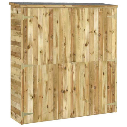Tuinschuur – Houten Berging – Tuinkast – Tuinopslag – Buitenberging – Massief Vurenhout – Weerbestendig – 163x50x171 cm