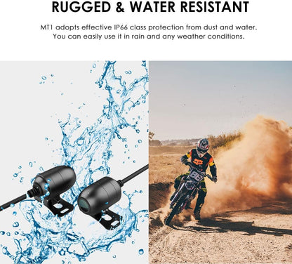 VIOFO MT1 Motorfiets Dash Cam voor en achter 1080P Dual Channel Waterdichte Motorbike Camera 170 Graden Hoek, Ingebouwde WiFi, GPS, G-Sensor, Waterdicht, Auto On/Off, 32GB SD-kaart Inbegrepen