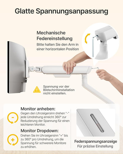 monTEK Dual Monitor Stand Mount met USB voor 17"-40" schermen