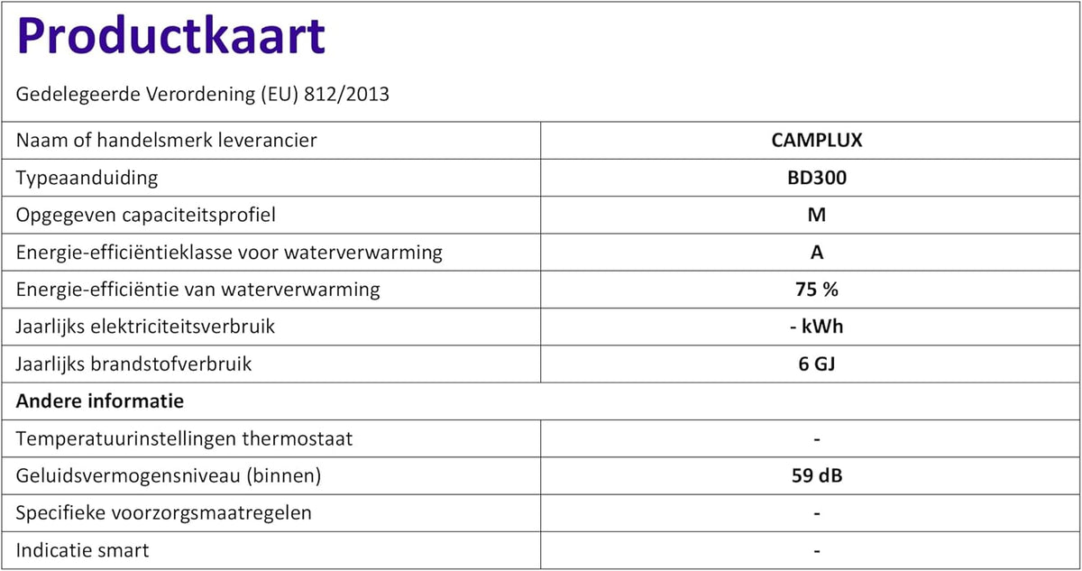 CAMPLUX 11 liter gas boiler indoor lage NOx/ErP, binnenlandse Instant LPG douche, voor huishouden/balkon, LPG, BD300CTLP