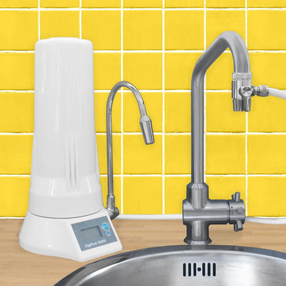 Digitaal op gootsteen waterfilter cartridge XM – Waterfilter – Spoelbakfilter – Kraanfilter – Keukenfilter – Digitale volumeteller – Filtercapaciteit tot 10.000 liter