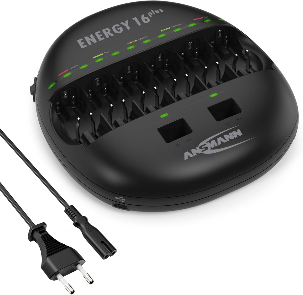 Acculader – Batterijlader – Oplaadstation – Accu-oplader – Batterijoplader – Snel Opladen Tot 1000mA – Inclusief USB Oplaadfunctie