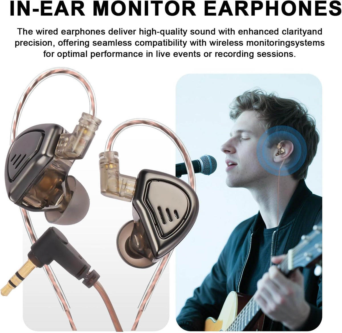SEM100 Stereo Wireless In-Ear Monitor System - Professioneel IEM-apparaat voor live performance en geluidsstudio (1-kanaal, 1/2 zakzender, high-fidelity-geluidskwaliteit) (SEM100-2)