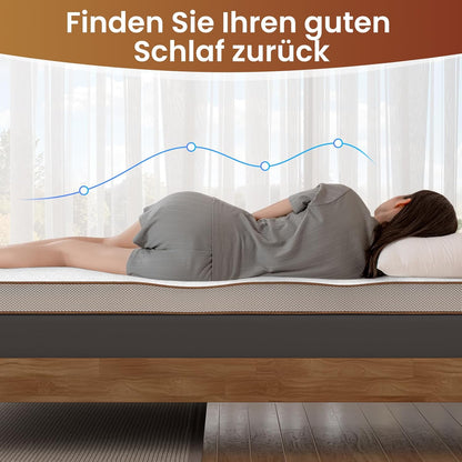 Gel Memory Foam Topper 180x200 – Matras Topper – Traagschuim Topper – Matrassen Topper – Boxspring Topper – Dubbelzijdig Hardheidsniveau H3/H4 – Verkoelende Gel Met Ventilatie