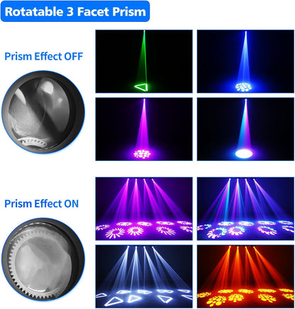 LED Moving Head – Moving Head Spot – DJ Licht – Podiumverlichting – Discoverlichting – 100W LED – 8 Kleuren & Patronen – Motorized Zoom & DMX512 Controle