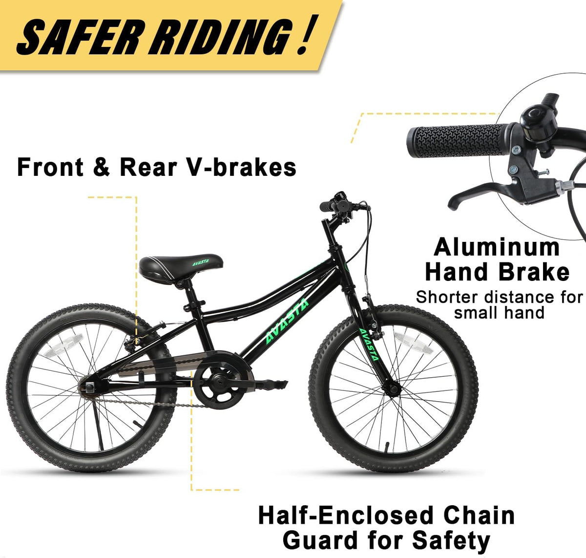 AVASTA 20 inch fiets BAG1006YS20bk