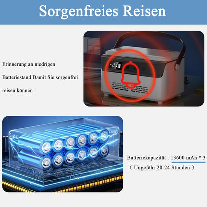 Insuline koelbox, mini-medicijnenkoelkast, draagbare medicijnenkoelkast, intelligente temperatuurcontrole, lcd-scherm, thuis, medische koeltas voor auto, reizen, met 3 batterijen