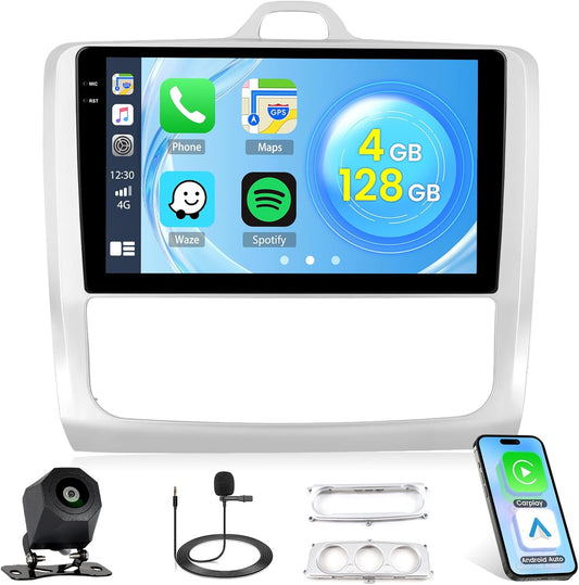 Autoradio – Autoradiosysteem – Autoradio Multimedia – 1-DIN Radio – 9 Inch Touchscreen – Android 13 OS – Draadloos CarPlay & Android Auto - QUORE