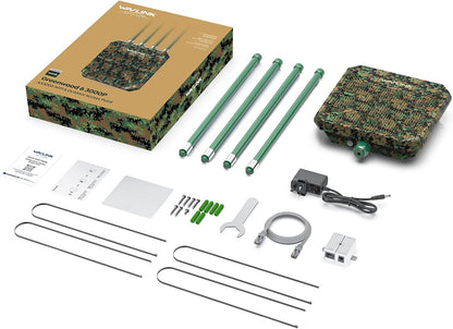 WAVLINK AX3000 Outdoor WiFi 6 Extender, Long Range Draadloos Access Point, Ondersteuning Actieve PoE, 4x8dBi Antennes, Outdoor WiFi-oplossing, IP67, Tot 128 Apparaten