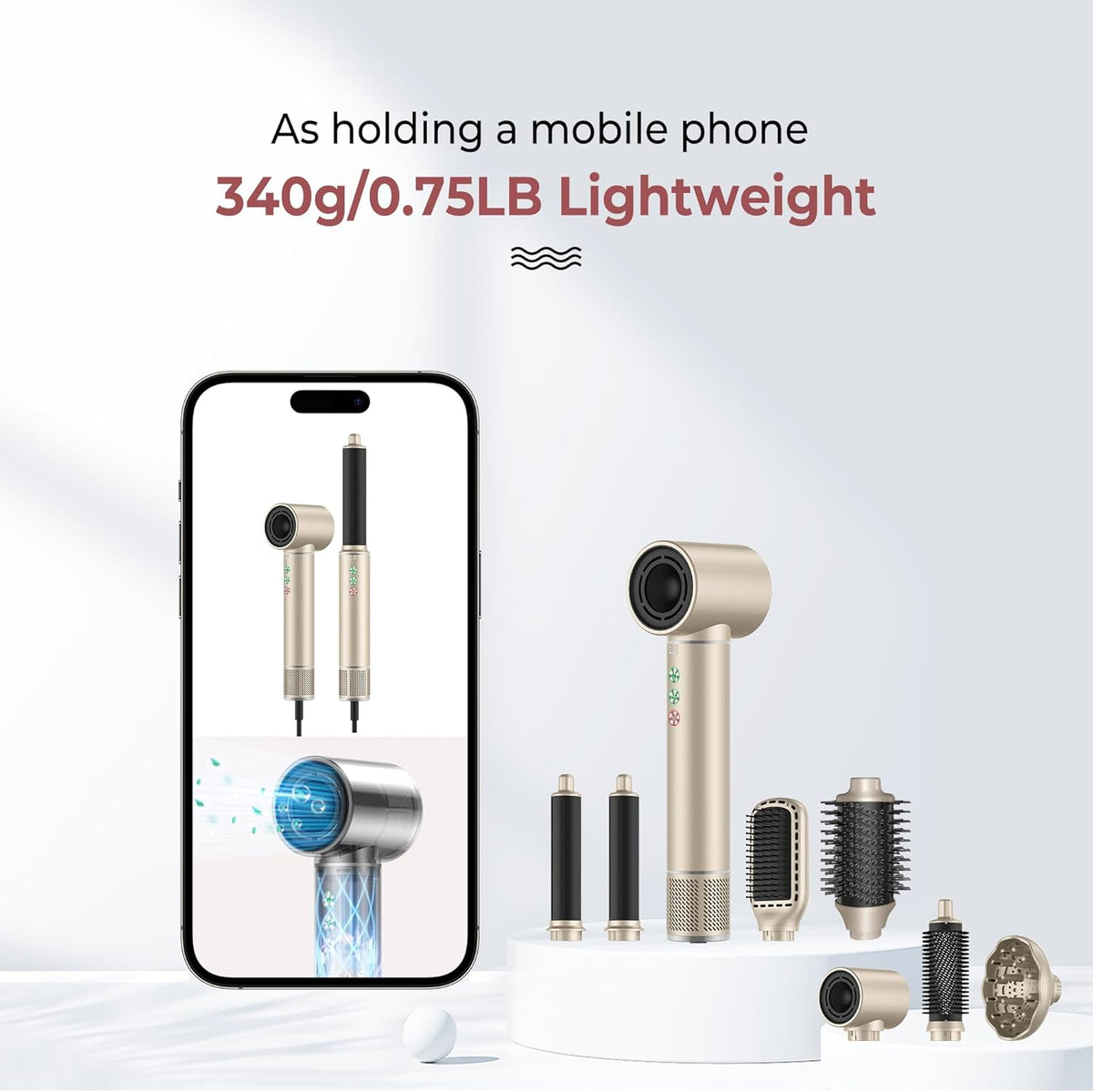 Air Styler 7-in-1 – Hair Styler – Airbrush Haarstyler – Föhnborstel – Warmluchtborstel – 110.000 Omw/Min Borstelloze Motor – Coanda-Technologie