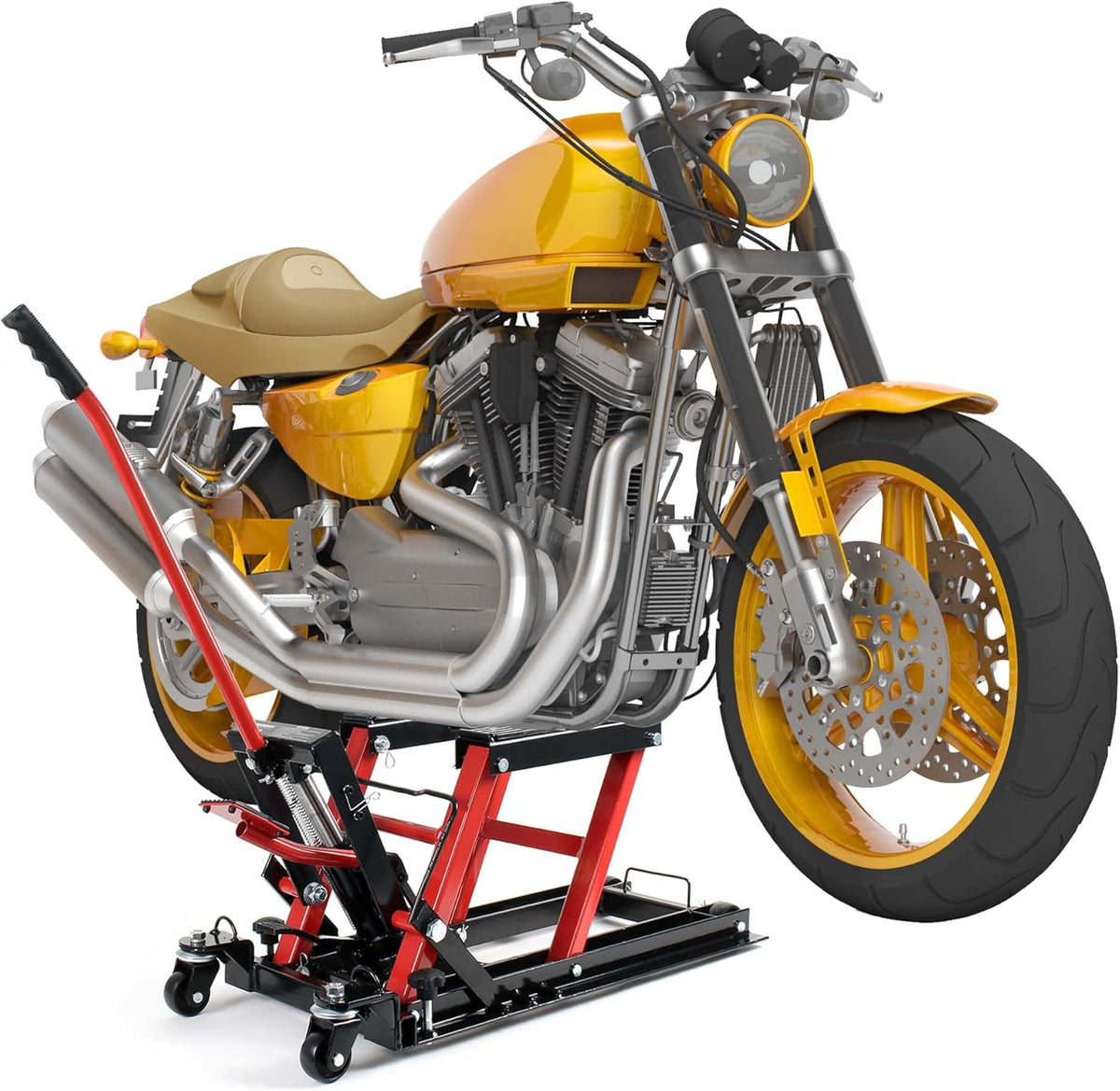 Hydraulische Motorkrik Voor Motor, Quad En ATV – Garagekrik – Werkplaatskrik – Motorlift – Quadkrik – 680 Kg Draagvermogen – Maximale Hefhoogte 38 Cm