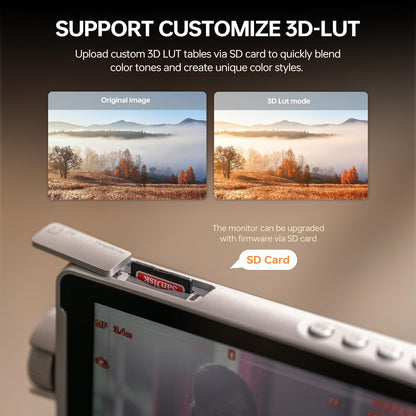 VILTROX DC-V1 5,5 inch Touchscreen Camera Veldmonitor DSLR-monitor met 3D LUT Golfvorm 400Nits 160 ° Brede kijkhoek 1920X1080 IPS 4K HDMI Loop in/Out Video Peaking Focus Assist, Batterij/Zonnescherm