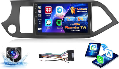 <font dir="auto" style="vertical-align: inherit;"><font dir="auto" style="vertical-align: inherit;">        2+64G Radio for Kia Picanto TA 2011-2016 Android with Wireless CarPlay Android Auto, 9 Inch Car Screen Bluetooth WIFI 26UI GPS FM EQ SWC AHD Rear V
