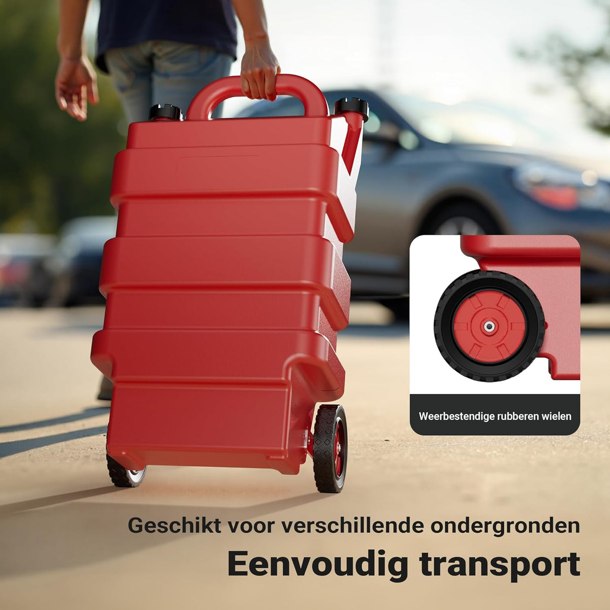 Mobiel tanksysteem – Mobiele brandstoftank – Draagbare brandstoftank – Mobiel benzinestation – Brandstofcontainer – 60 liter inhoud – 12 V pomp 75 W