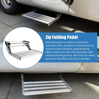 Aluminium uittrekbare inklapbare ladder trede voor camper