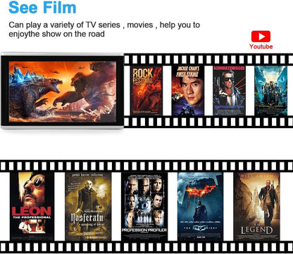 Auto Hoofdsteun Video Spelers - 11.6 Inch 4K Universele Auto Tablet, Multimedia Speler Achterbank Entertainment Systeem 1+16G, Autovideo voor Android 9.0, Ondersteuning voor Meerdere Talen Engels